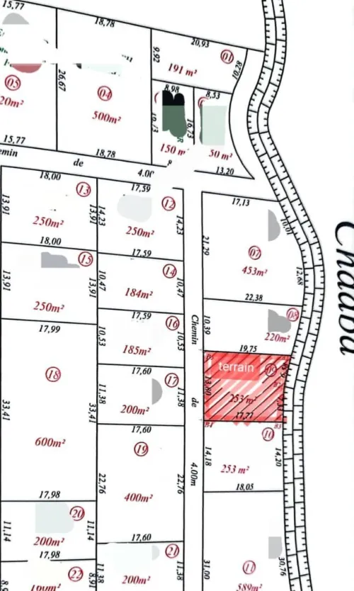 Vente Terrain Blida El affroun