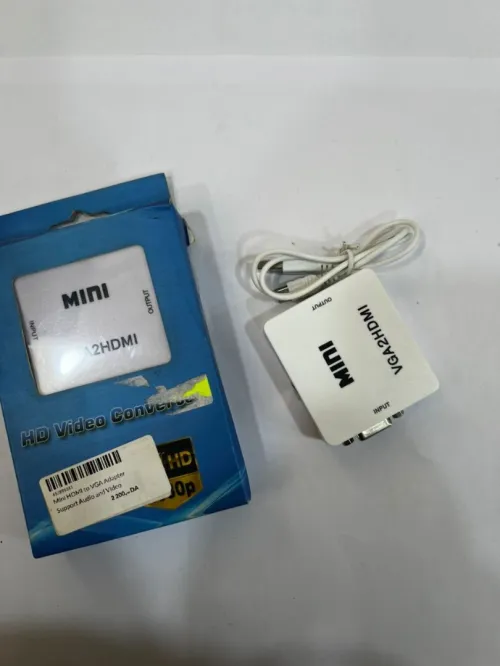 MINI HDMI TO VGA ADAPTATEUR SUPPORT AUDIO AND VIDEO 