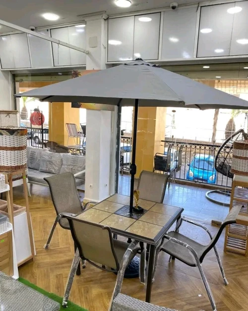 table jardin 04 chaises en aluminuim importation