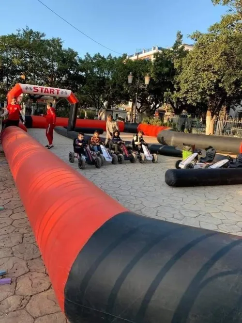 circuit gonflable karting