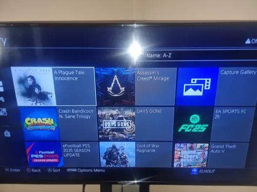 PS4 SLIM 1TB مفلاشي اصدار 12.02 بدون قرص +20 لعبة+فلاش ديسك 128GB