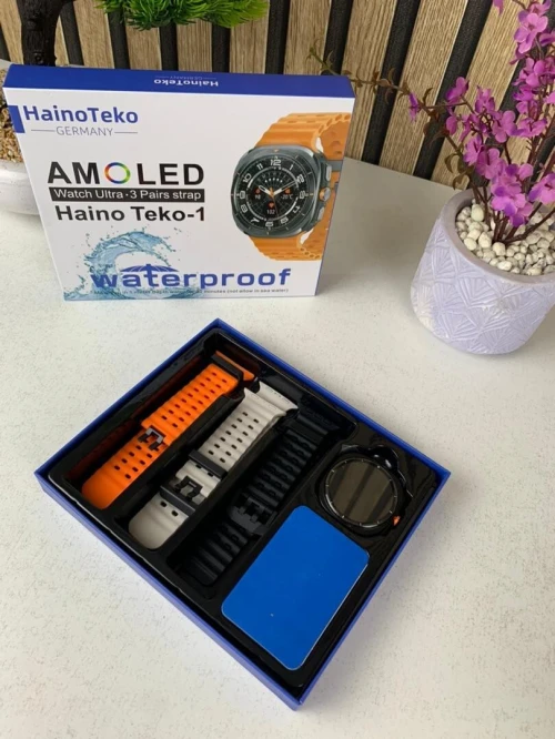 Smart Watch Haino Teko-1 Écran Amoled avec 3 Bracelets intégré  ساعة ذكية أصلية
