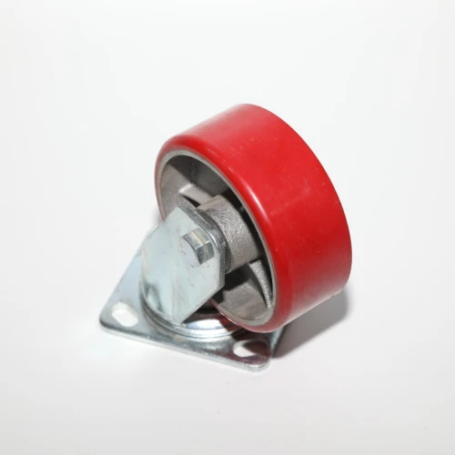 ROUE PIVOTANTE _ 125 mm | Métal / Rouge