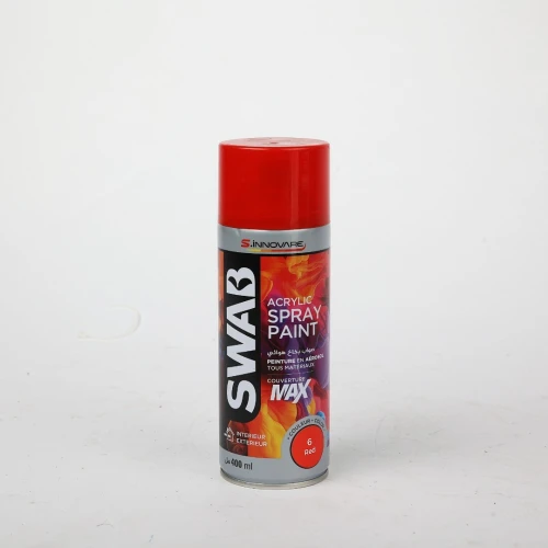 PEINTURE AÉROSOL ROUGE 6 _ 400ML _ SWAB