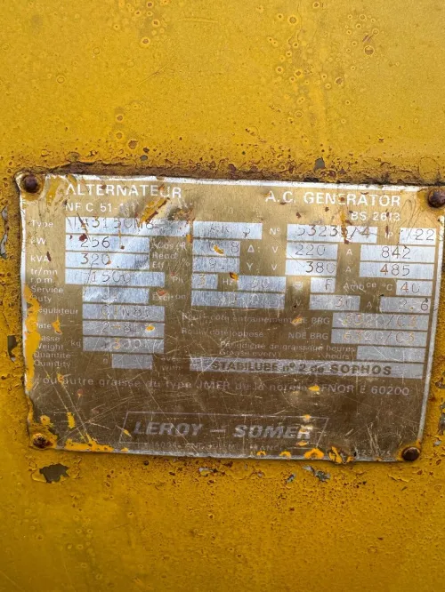 Groupe électrogène 320 kv