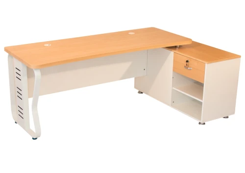 BUREAU BEECH 160X120 / 180X120 AVEC RETOUR FIX