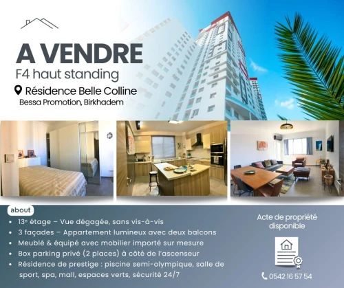 Vente Appartement F4 Alger Birkhadem