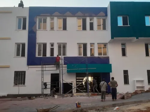 Habillage façades  allucoband et mur rideaux