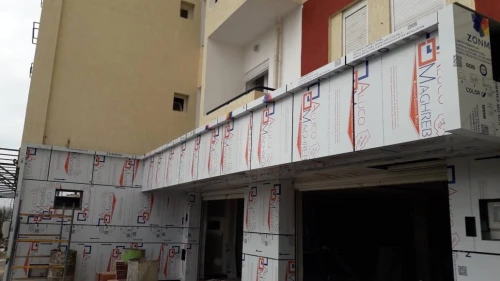 Habillage façades  allucoband et mur rideaux