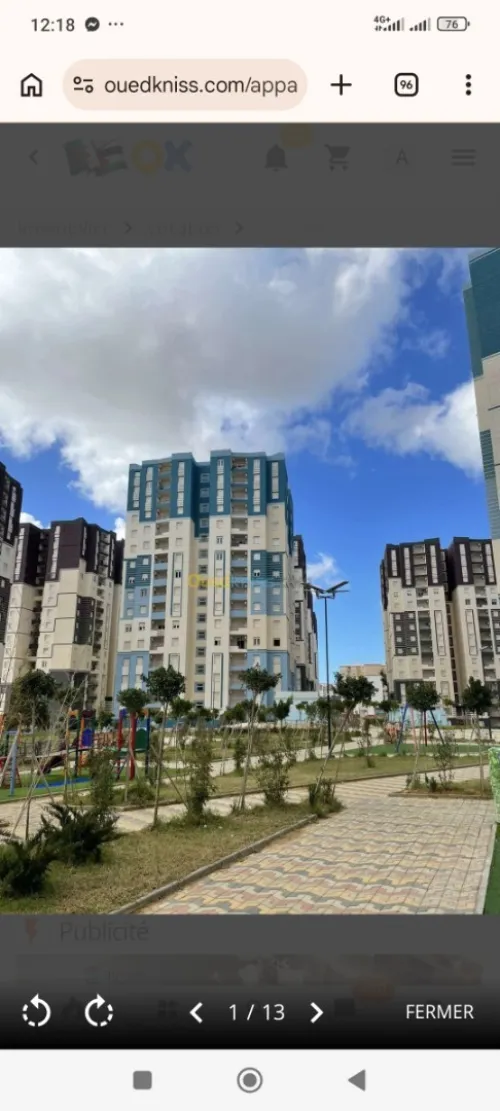 Location Appartement F5 Alger Ouled fayet