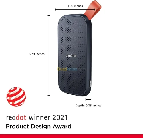 SanDisk 1TB SSD portable - Disque SSD externe - USB-C - USB 3.2 - Jusqu'à 800 Mo/s