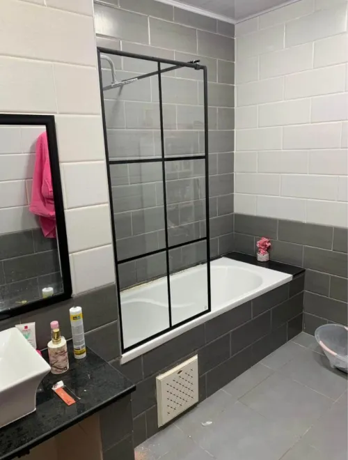 Cabine de douche en verre trempé 