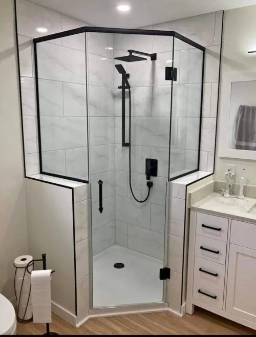 Cabine de douche en verre trempé 