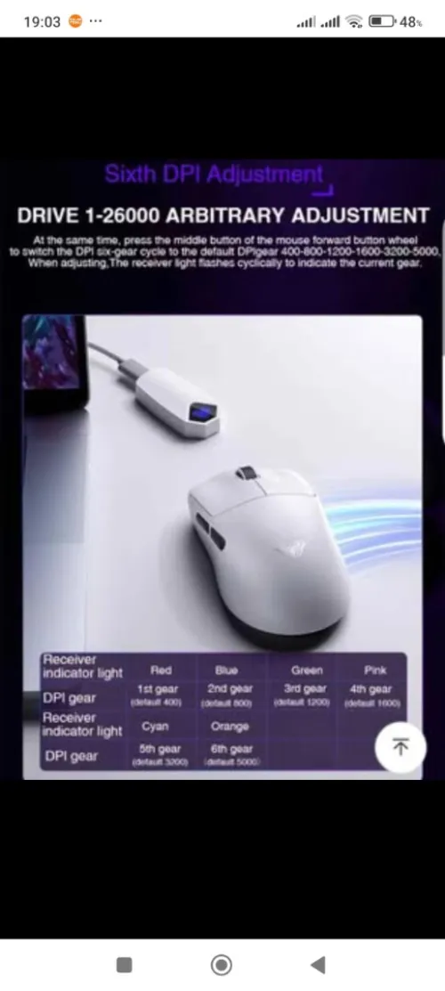 Souris AULA SC800 8K Gaming mouse  E-sport  Double Wireless/Wired mode, Capteur TTC  فأرة كمبيوتر