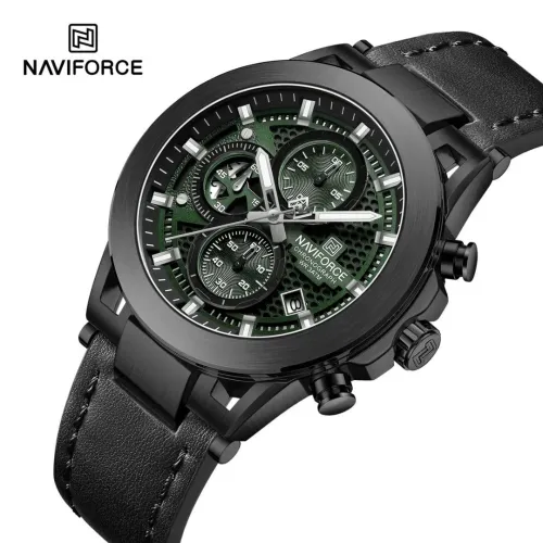 Montre Homme Naviforce  Cuir Véritable & Style Sport Élégant