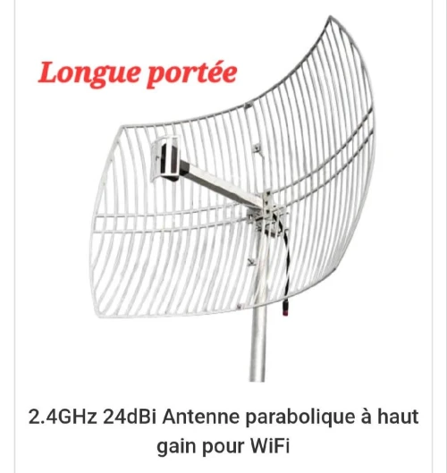 Antenne parabolique grille wifi longue portée 2.4 GHZ 19 dBi