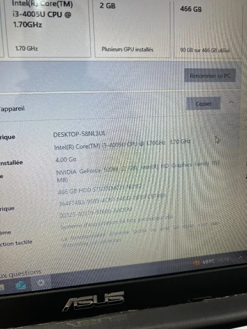 Asus i3 4004u nvidia GeForce 920M