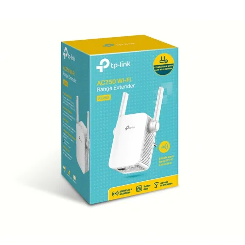 TP-LINK RE205 Répéteur de signal WiFi AC750 Mbps Dual-Band (AC450 + N300) avec port Fast Ethernet