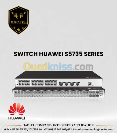 Switches Huawei S5735 POE et Non PoE avec 1GB SFP et 10GB SFP+ Ports