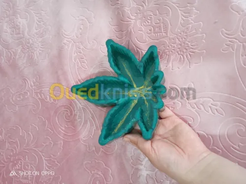 طفاية السيجارة من الريزن ايبوكسي cendrier forme feuille