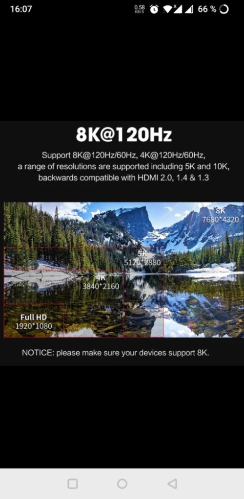 Câble HDMI 2.1 8K 