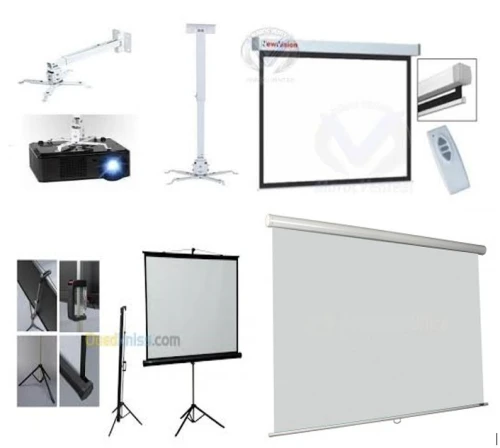 Ecran de projection mural motorise