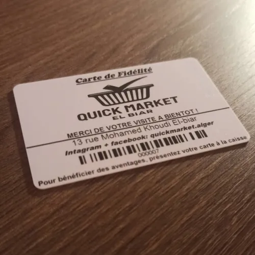 Cartes de fidélité PVC pour supérettes !