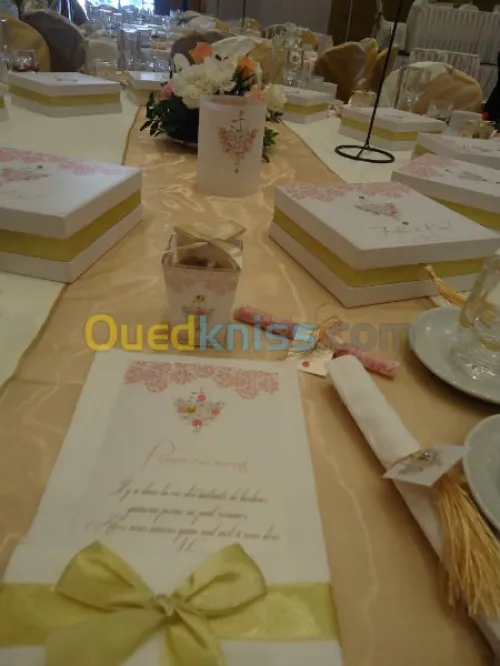 carte invitation,boites a gateux,déco