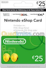 Cartes Nintendo eShop