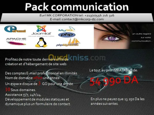 Création et hébergement de sites web