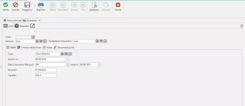 Logiciel de gestion de parc roulant