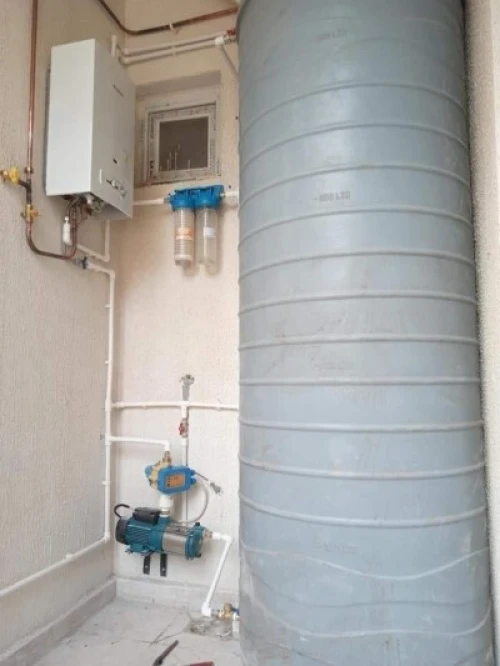 Installation chauffe eau de bain et citerne