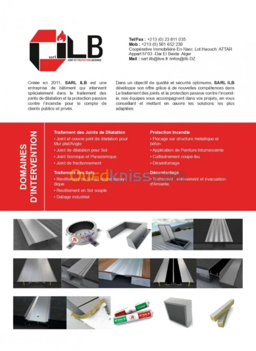 Couvre joint de dilatation algerie..