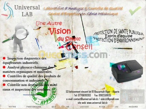 Controle de qualité & Expertise 