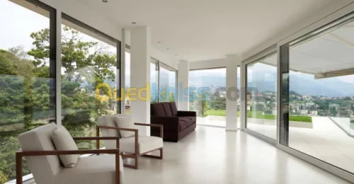  aluminium /porte  et rideau