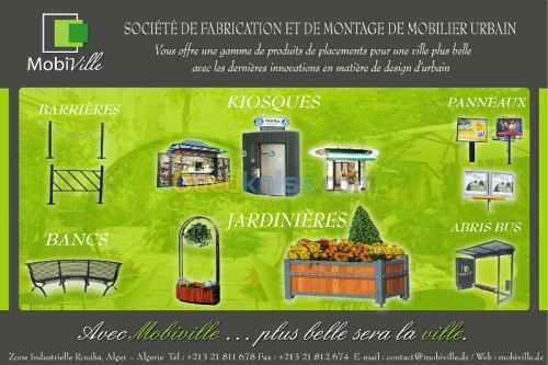 fabrication et montage du mobilier urb