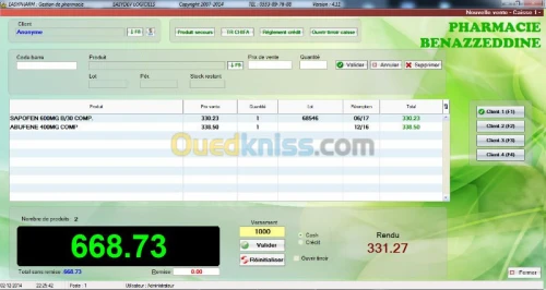 LOGICIEL DE GESTION DE PHARMACIE