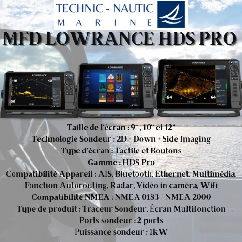 Sondeur Multi fonction LOWRANCE HDS PRO 12