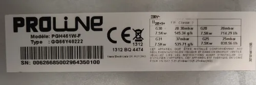 Plaque de cuisson 4 feux gaz blanche