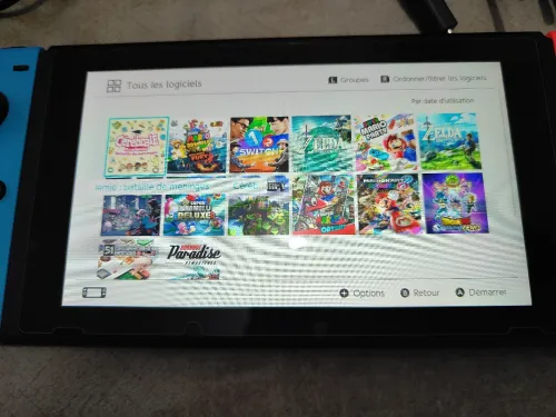 Nintendo switch V2 2021 flashée puce 128 go excellent état + mode online