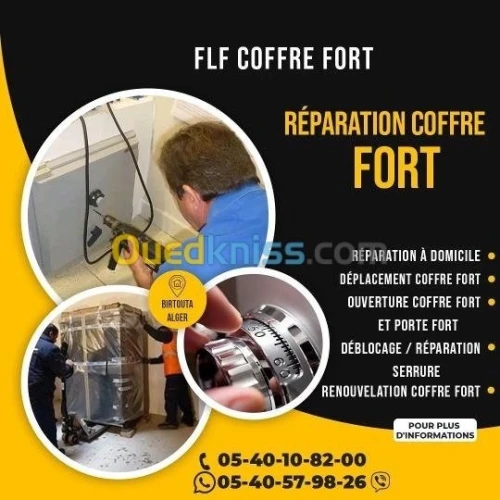 RÉPARATION ET OUVERTURE TOUTS LES MODÈLES COFFRE FORT 