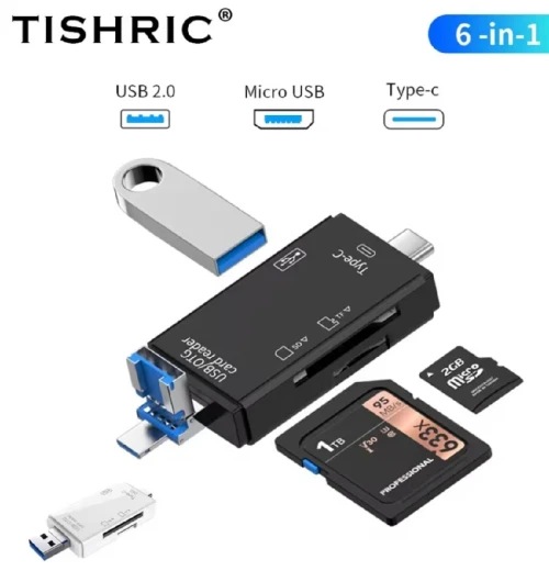 adaptateur type c micro usb usbc... 6en1