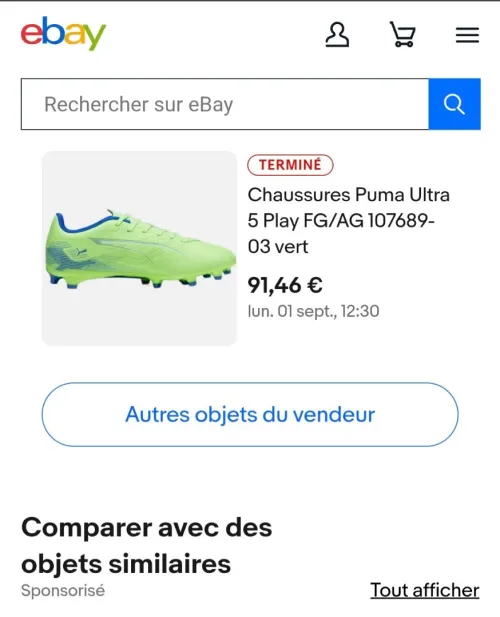Puma Ultra (Caba France) - Original - Pointure 42 - Crampons Moulés