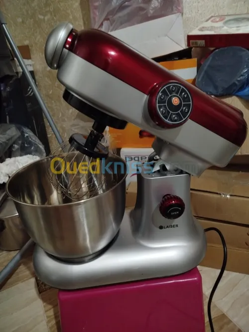 Robot Pétrin Multifonctions Kitchen Professional avec Machine à pâtes et Kit Tranchoir-Râpe Puis