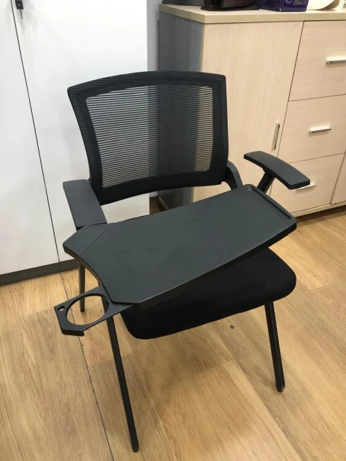 Chaise de Formation avec Tablette Rabattable en Filet Respirant + Porte-Gobelet ,,Pliable