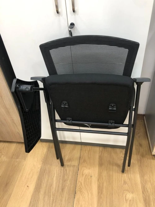 Chaise de Formation avec Tablette Rabattable en Filet Respirant + Porte-Gobelet ,,Pliable