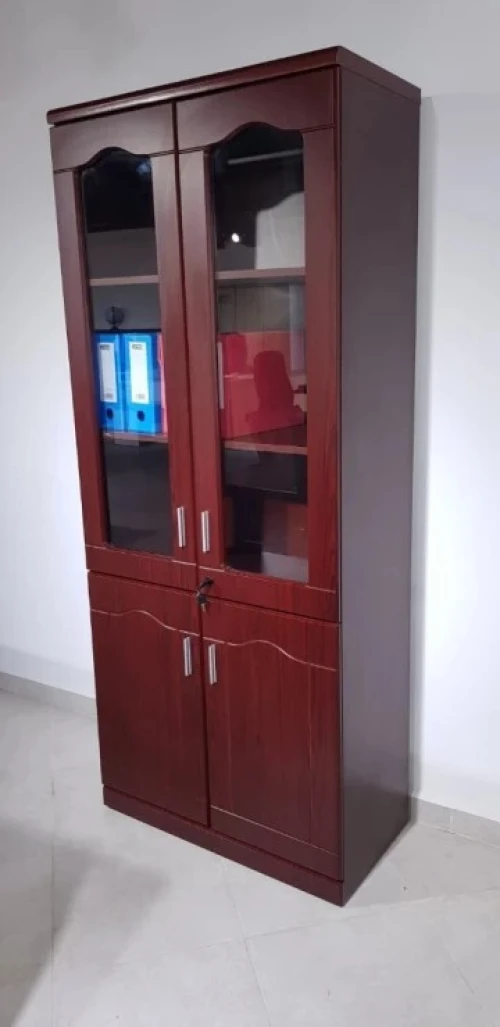 Armoire de Bureau en MDF Portes vitrées ou pleine