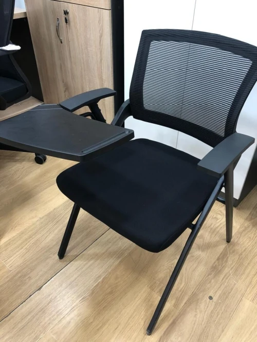 Chaise de Formation avec Tablette Rabattable en Filet Respirant + Porte-Gobelet ,,Pliable
