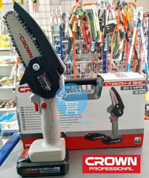 Mini Tronçonneuse à Batterie 20V 2Ah 2 Batteries CROWN | CT25011H-2 BMC