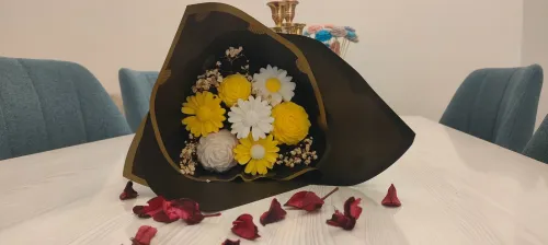 Bouquet de fleurs Bougie Parfumée Personnalisé 